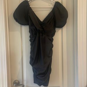 Black puff shoulder Lulus dress